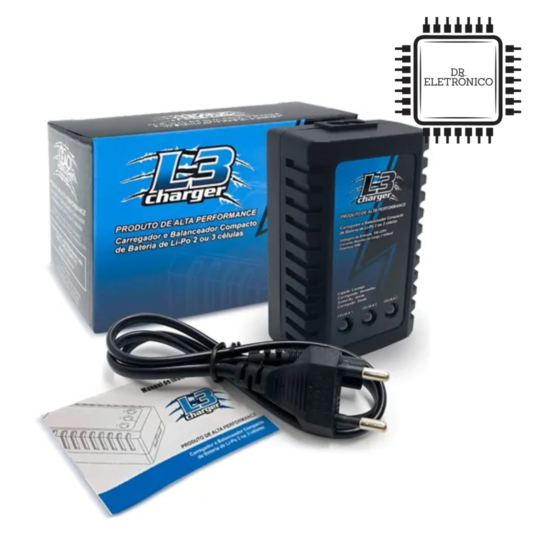 Carregador Balanceador L3 Lipo 2s 3s