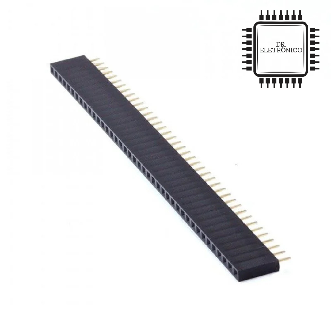 Conector Barra de Pinos Femea 40 pinos 180 graus