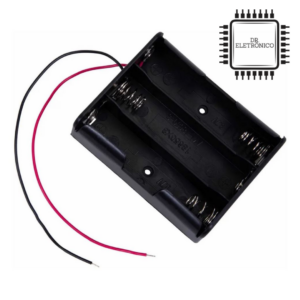 Suporte para 3 baterias 18650 - Canoa