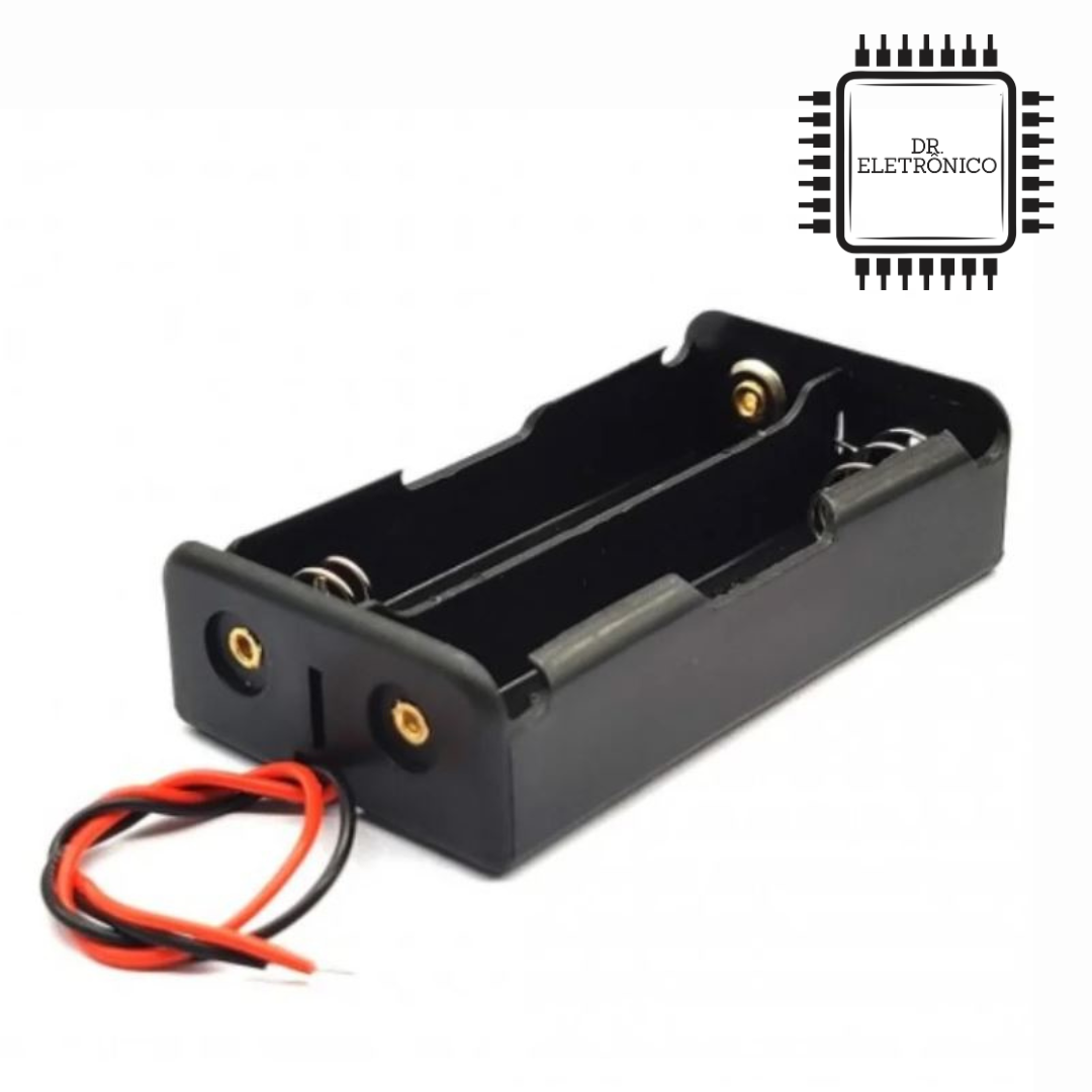 Suporte para 2 baterias 18650 - Canoa