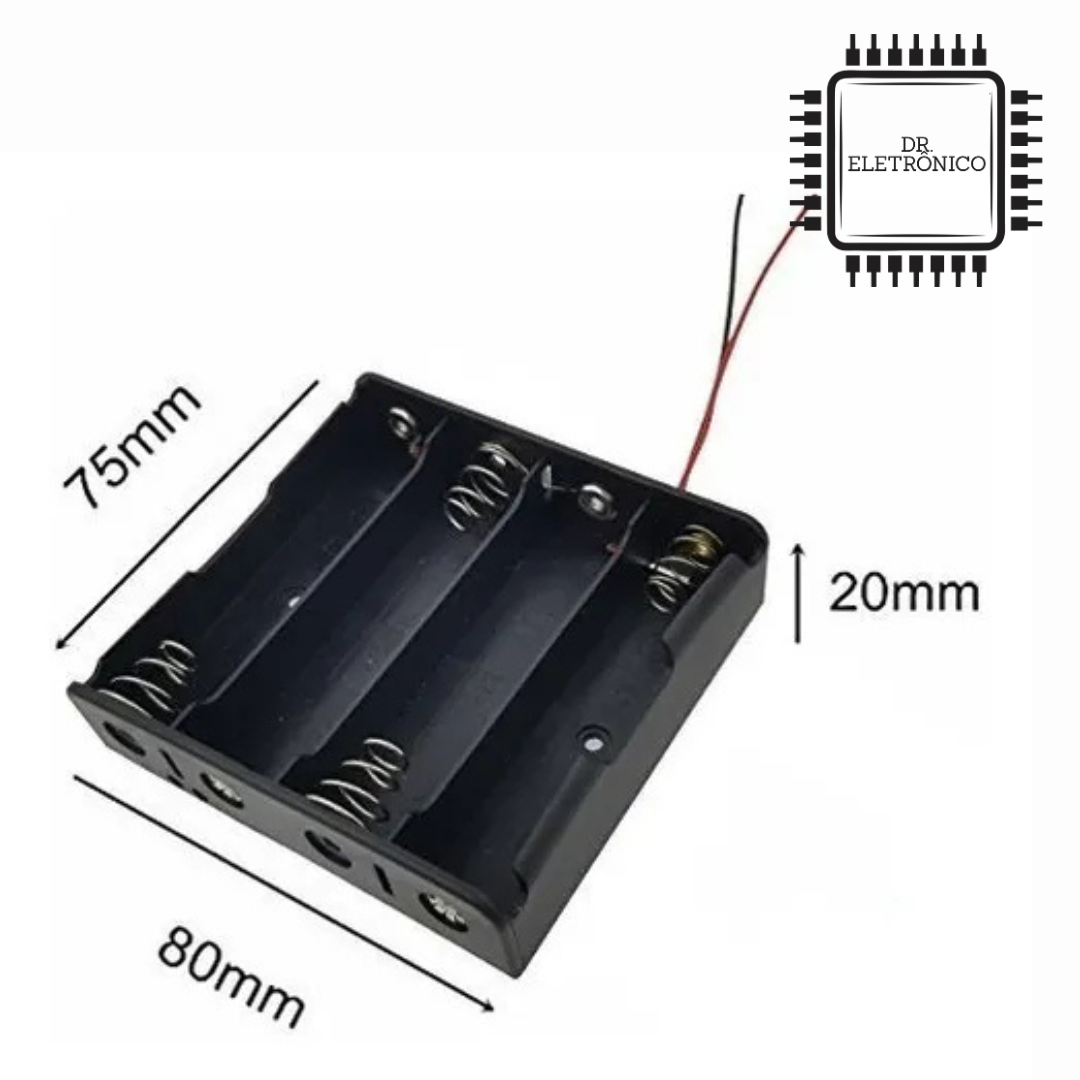 Suporte para 4 baterias 18650 - Canoa - Imagem 3