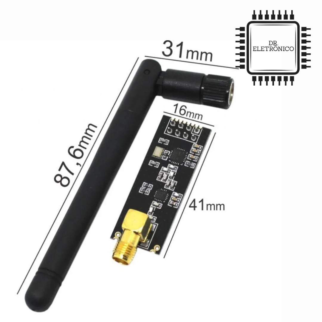 Módulo Nrf24L01 2.4gHz com Antena - Imagem 3