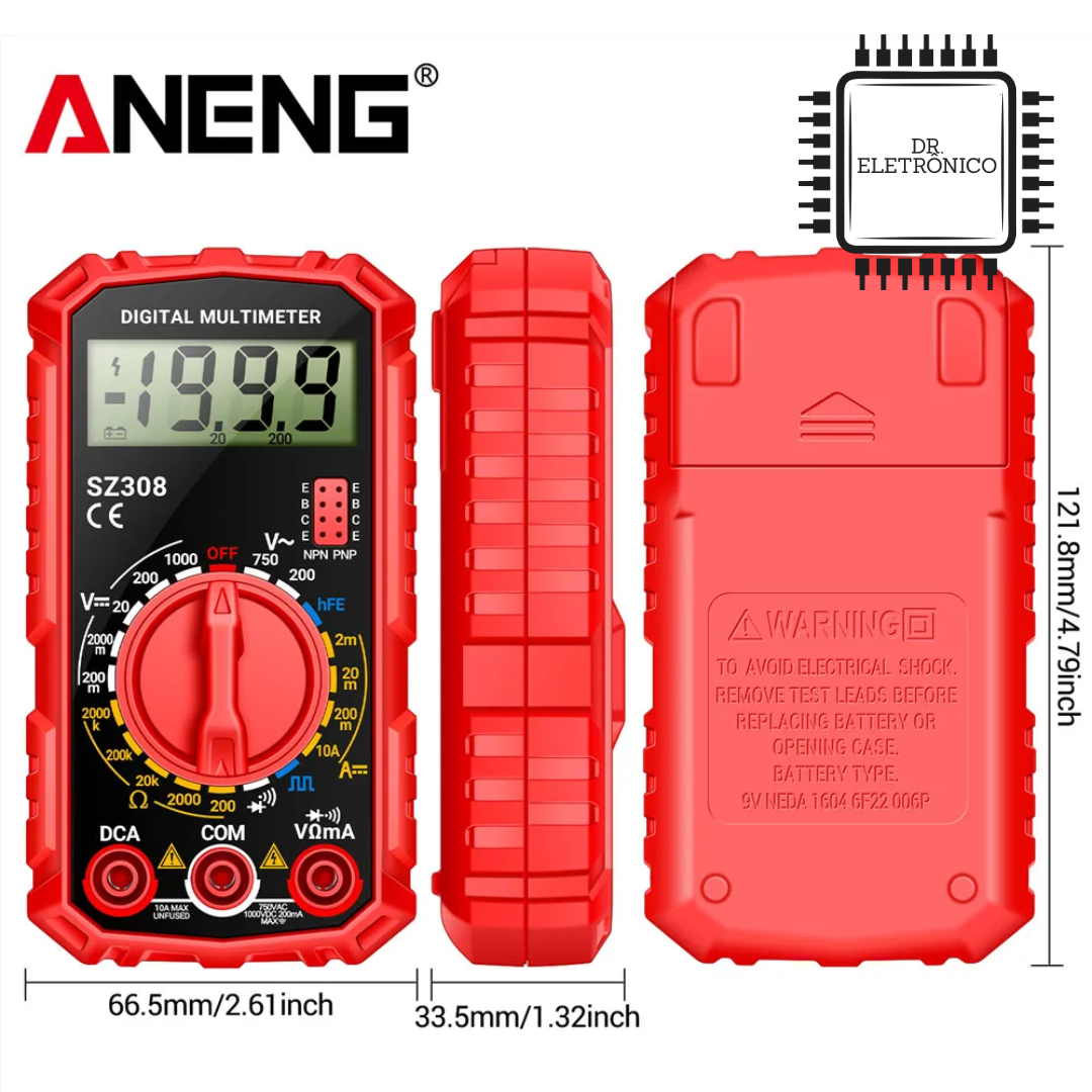 Multimetro Digital Aneng sz308 - Imagem 3