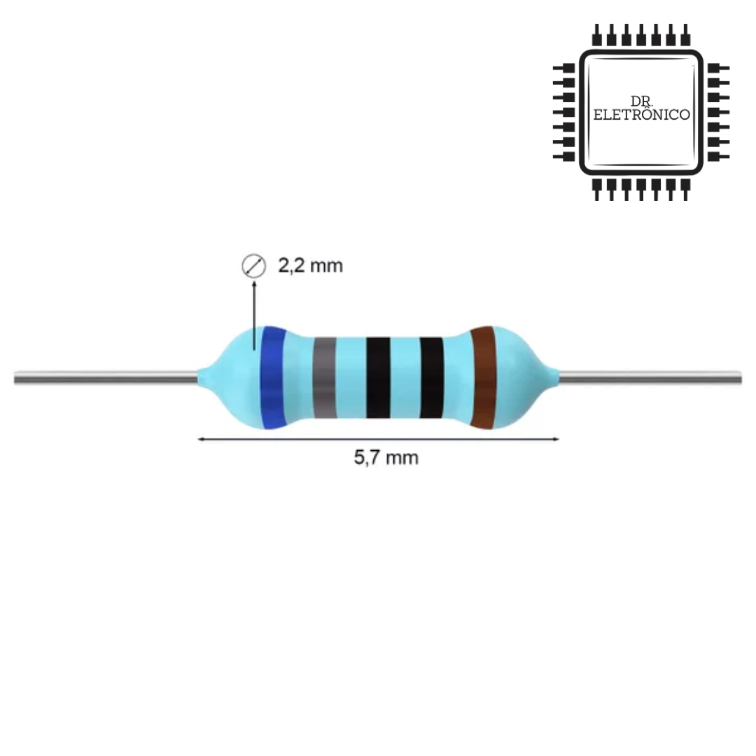 Resistor de Precisão 680R 1/4w - Imagem 2