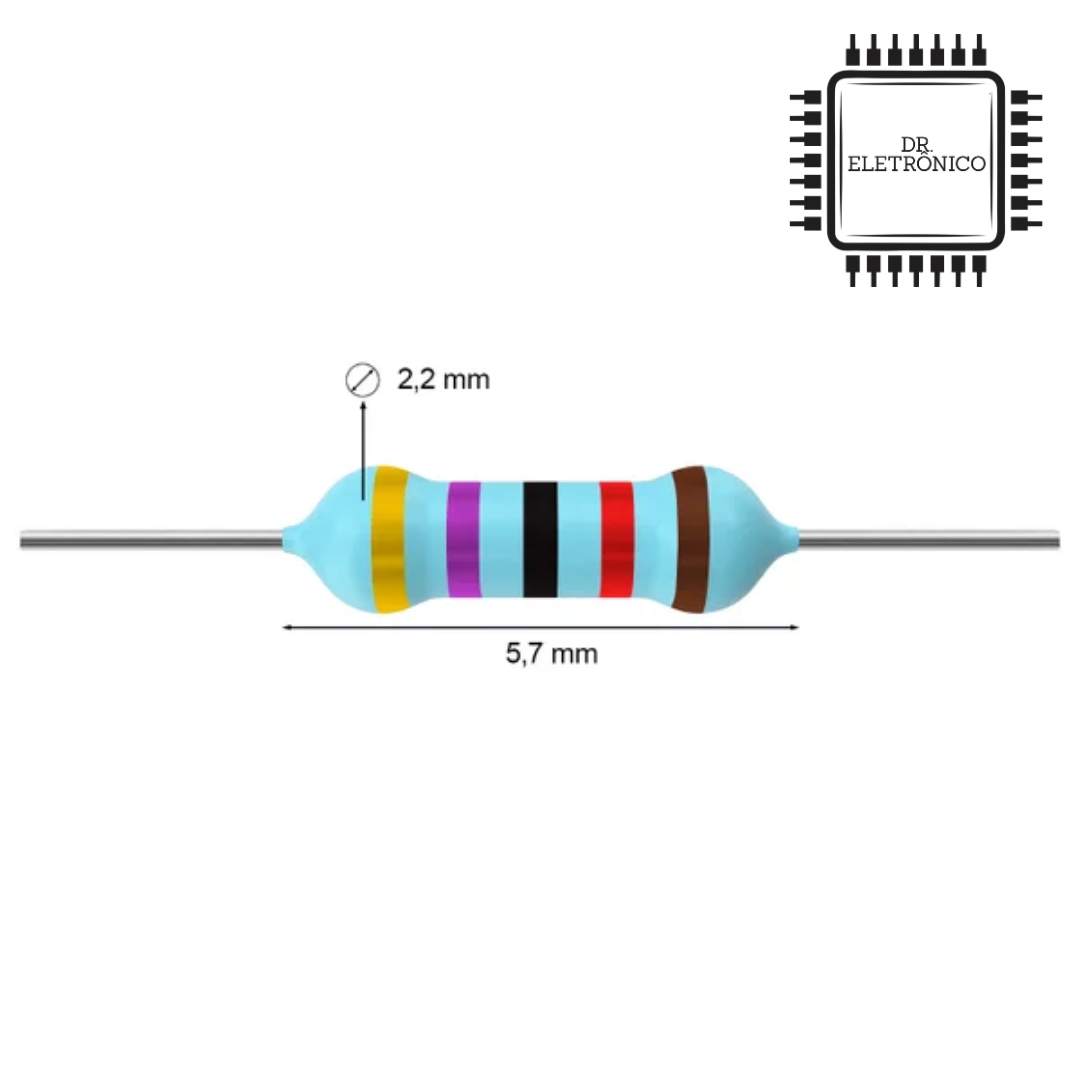 Resistor de Precisão 47K 1/4w - Imagem 2