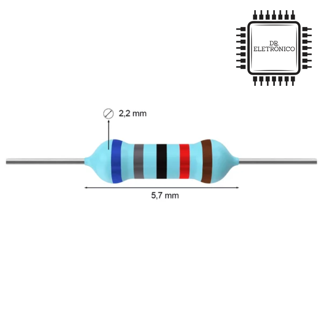 Resistor de Precisão 68K 1/4w - Imagem 2