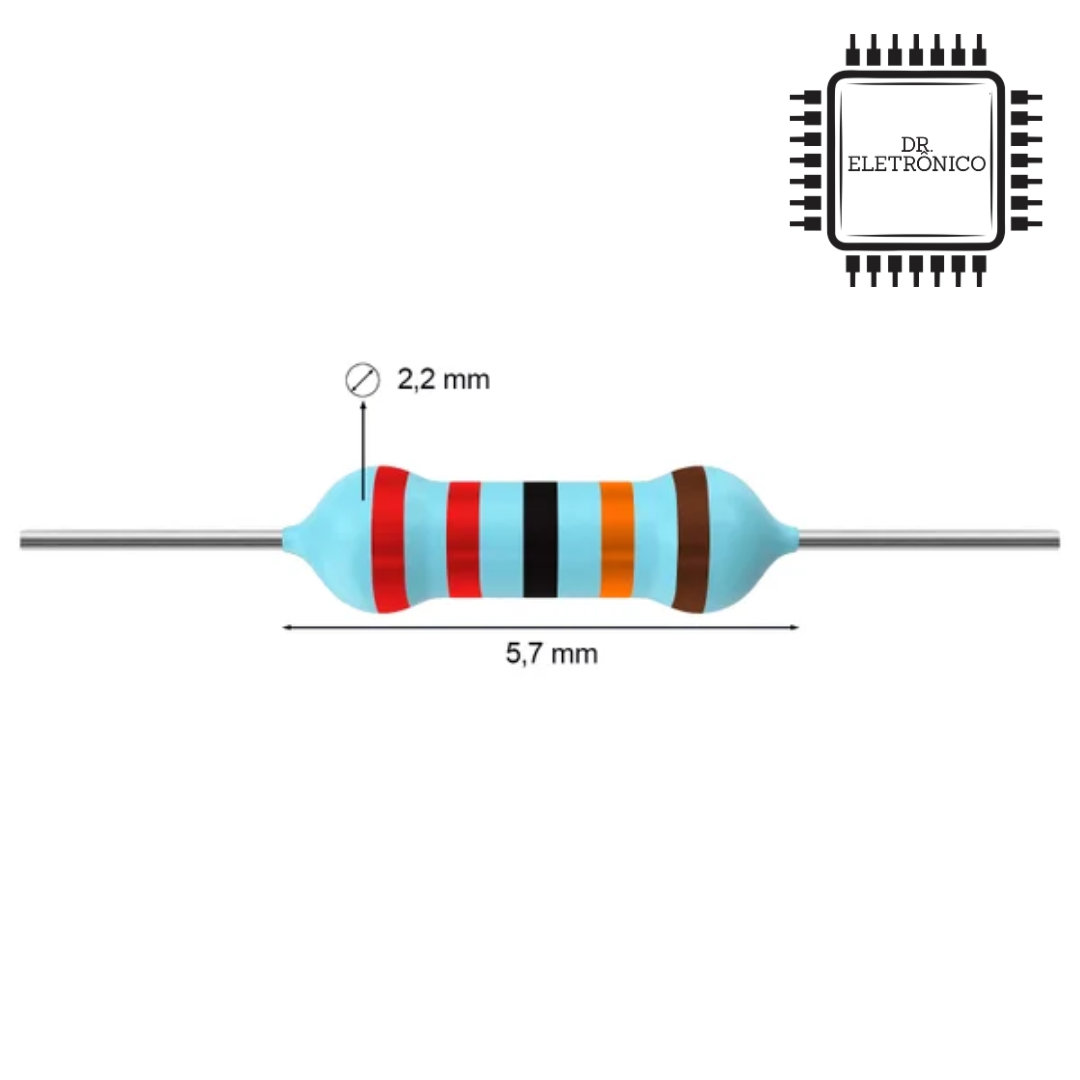 Resistor de Precisão 220K 1/4w - Imagem 2