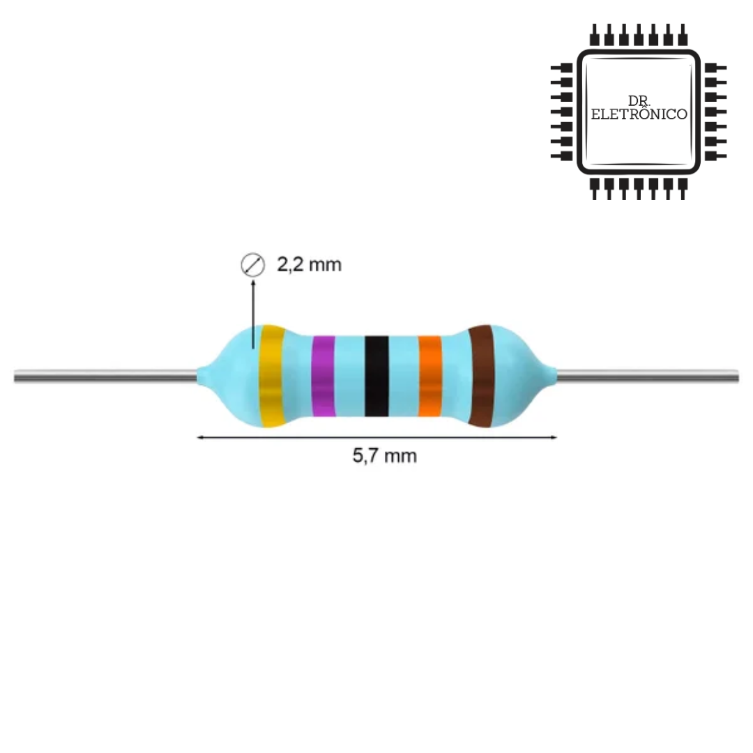 Resistor de Precisão 470K 1/4w - Imagem 2