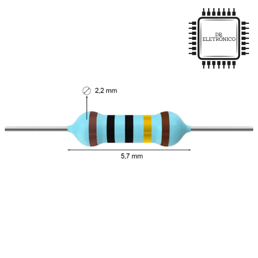 Resistor de Precisão 1M 1/4w - Imagem 2