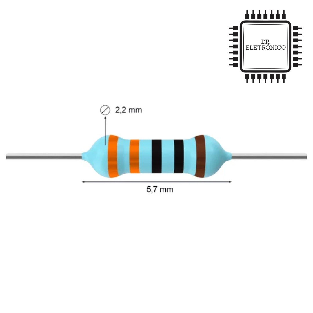 Resistor de Precisão 330R 1/4w - Imagem 2