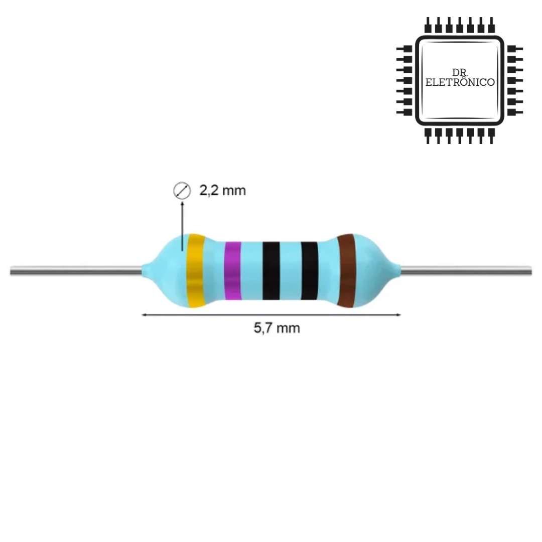Resistor de Precisão 470R 1/4w - Imagem 2