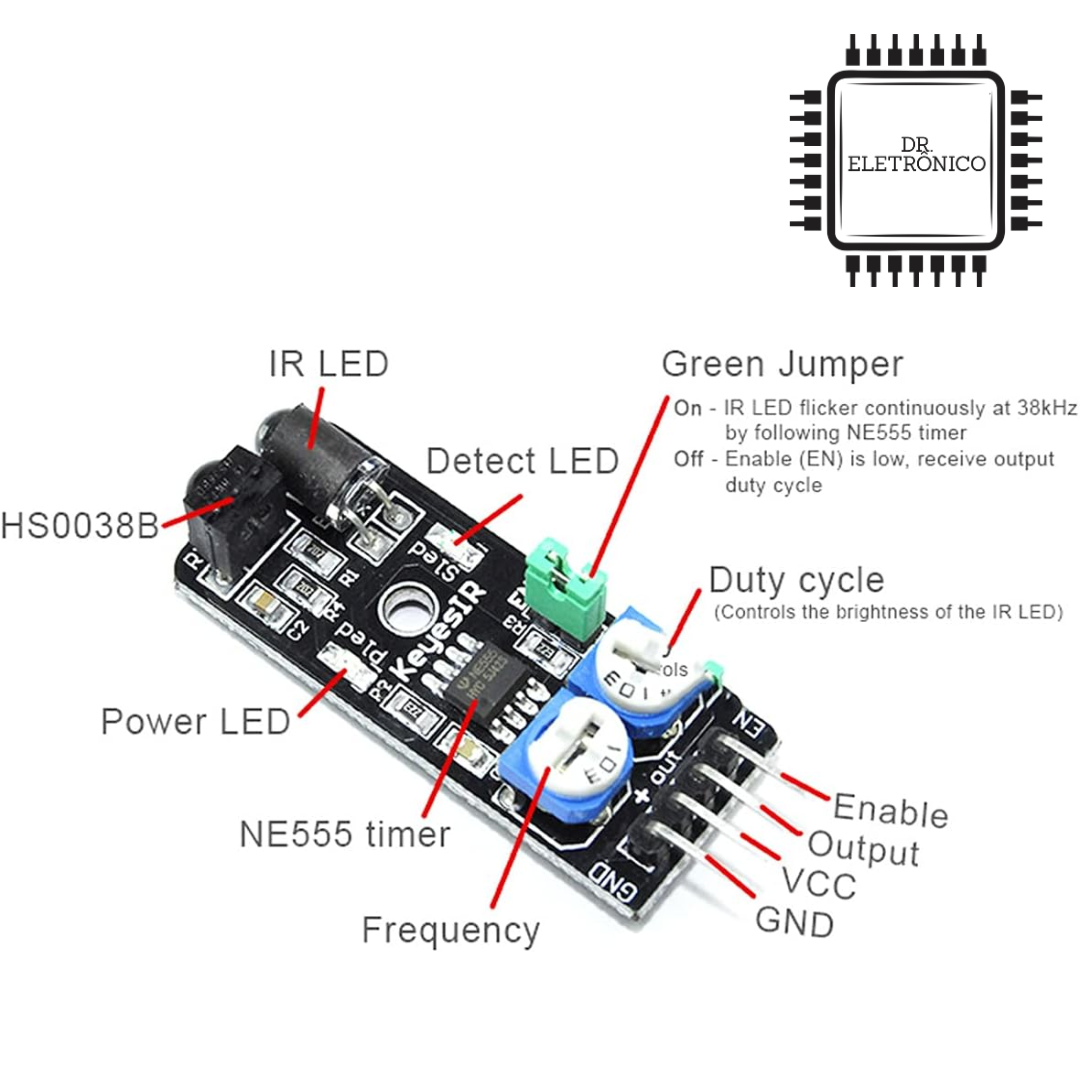 Módulo Sensor de Obstáculos Reflexivo Infravermelho KY-032 - Imagem 6